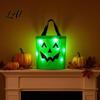 Große Vorratsbehälter für Süßigkeiten Halloween Leuchtende Kürbis-Tasche LED-Leuchtender Trick-or-Treat-Eimer Dekorative Behälter Süßigkeiten Wiederverwendbar Wasserdicht