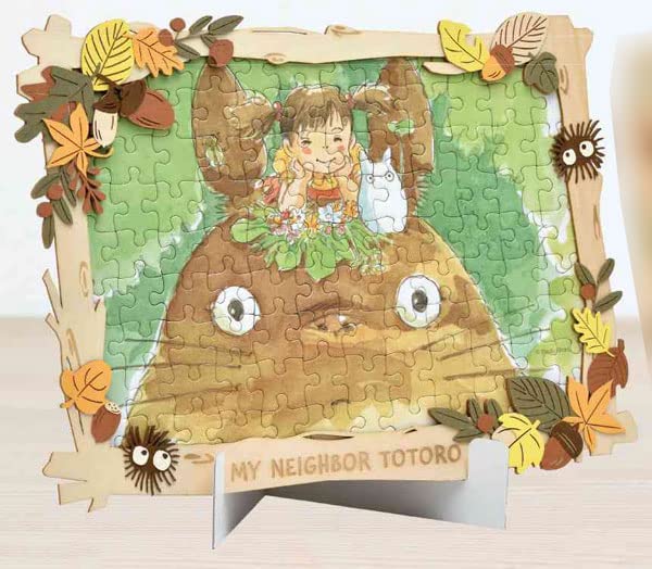 ENSKY Ghibli My Neighbor Totoro On My Head Art Decoration Wood Jigsaw Puzzle 108 Piece JIGSAW PUZZLE 108-DW01