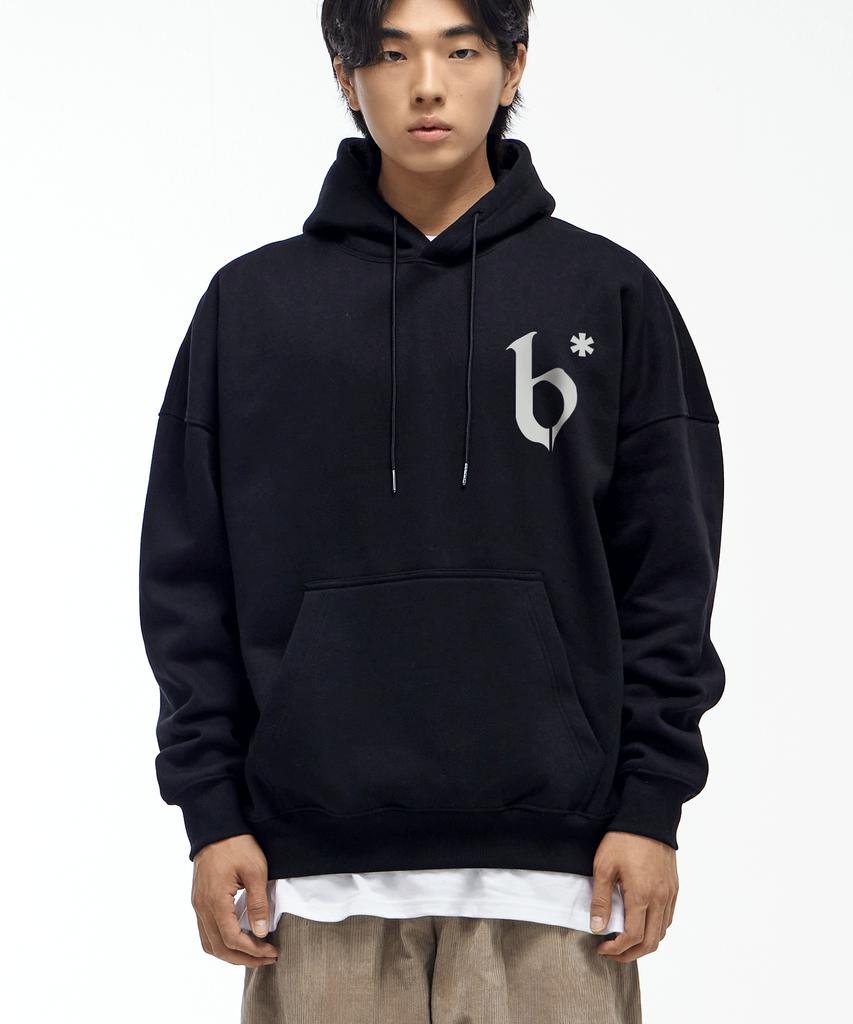 B Logo Hoodie Black