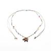 Cartoon Dopamine Color Puppy Beaded Braided Rope Necklace Light Luxury Niche Sweet Cute Collarbone Chain Female