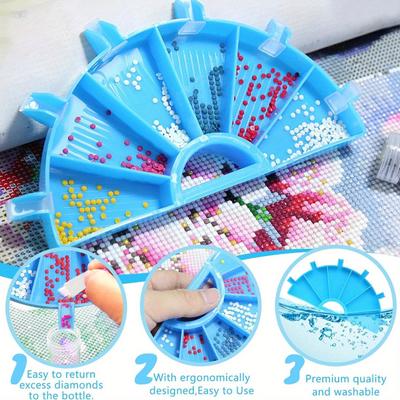 Diamond Painting Accessories Tray Organizer, Diamond Art Tools, Rhinestone Tray Sorter, Diamond Painting Rhinestone Storage Container - 6 Slot Tray