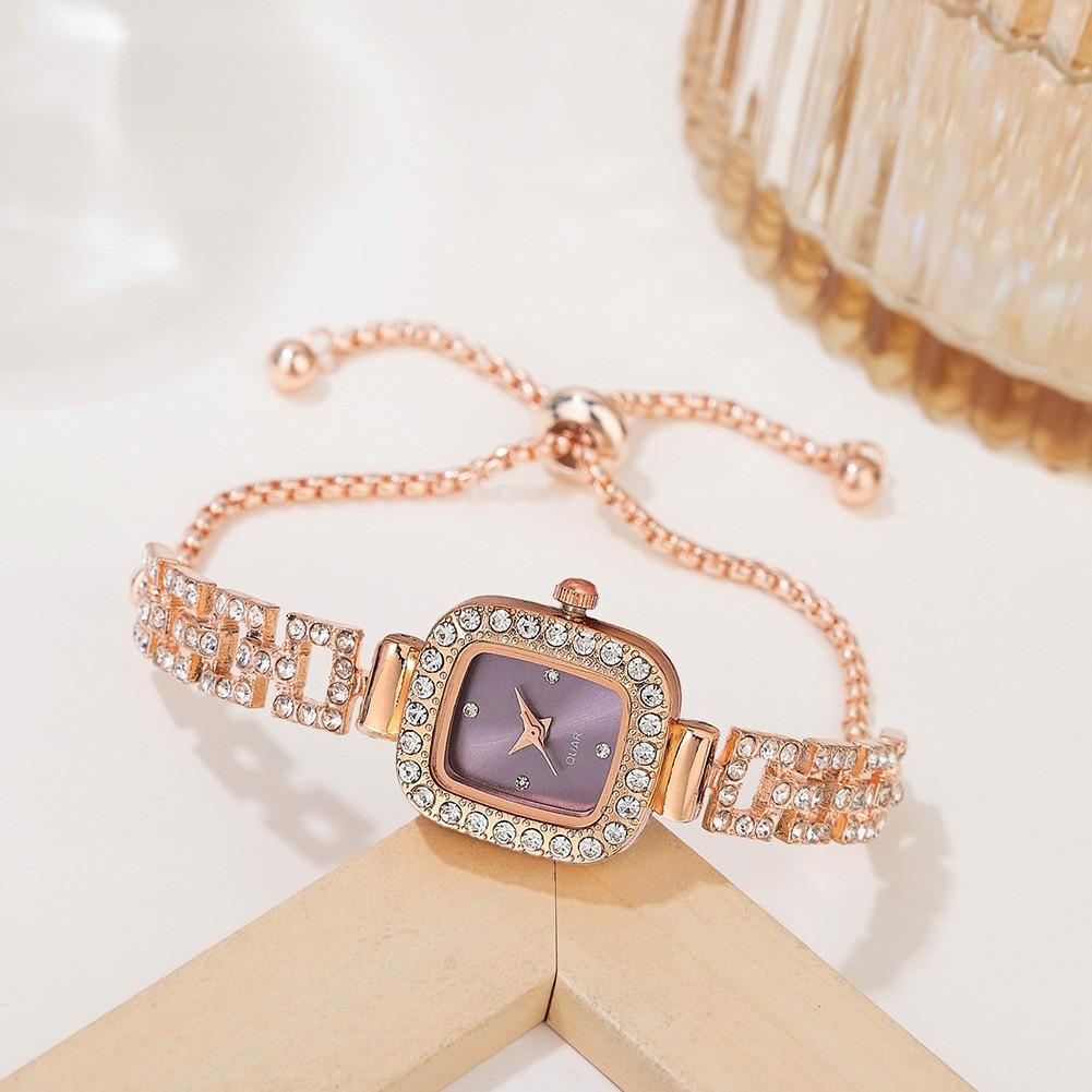 Sleek Ladies' Diamond Inlaid Bracelet Watch for Casual or Formal Occasions
