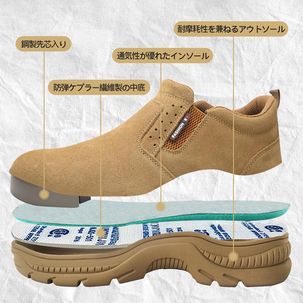 PAFHL Safety Work Shoes with Steel Toe Sizes Size Men's Shoes, Cap, Anti-Slip, Nail-Punching Protection, Water-Repellent, Lightweight, Breathable,