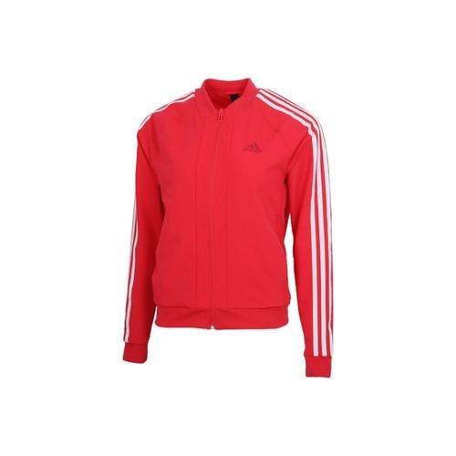 

adidas Spring and Autumn Solid Color Long Sleeve Jacket for Women, Rose Red L рожевий червоний колір