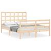 VidaXL Bed Frame with Headboard 120x200 Cm Solid Wood 3193981