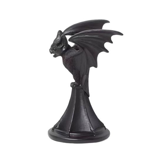 Gothic Style Night Elf Candlestick Ornament Bat Wolf Crow Owl Shape Resin Fireplace Candle Accent Hotel Room Decor