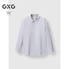 GXG Men's Embroidered Textured Casual Long Sleeve Shirt