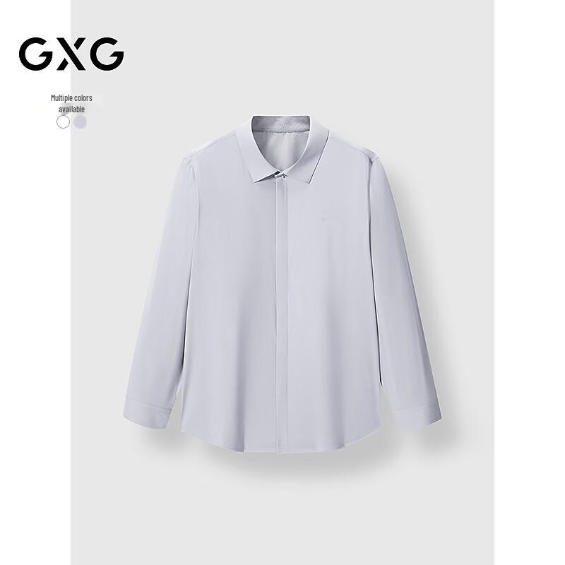 GXG Men s Embroidered Textured Casual Long Sleeve Shirt M