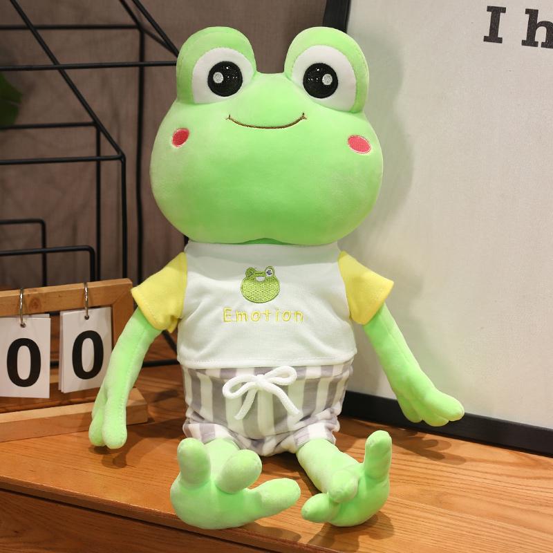 

35/50/65 см зеленая лягушка плюшевая игрушка мягкая мягкая игрушка длинные руки ноги милая кукла детская подушка для объятий дети мальчик подарки на день рождения 35cm жёлтый