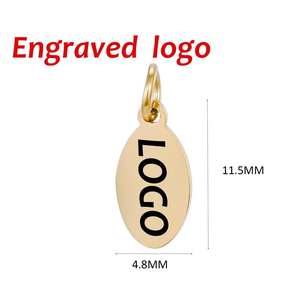 SUNIBI Gepersonaliseerde Logo Tags Roestvrijstalen Bedels voor Kettingen Armbanden 6 Maten om te Kiezen Sieraden