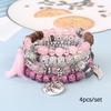 Bohemian Beaded Bracelet Set, Women's Stackable Stretch Bracelets with Tassel & Wing Charm