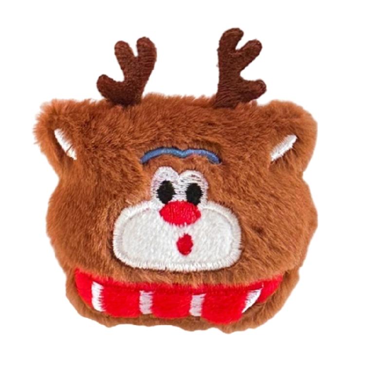 Plush Brooch Pin Christmas Theme Cartoon Brooch Soft and Lovely Padded Brooche Pin for Holiday Gifting Bag Ornament