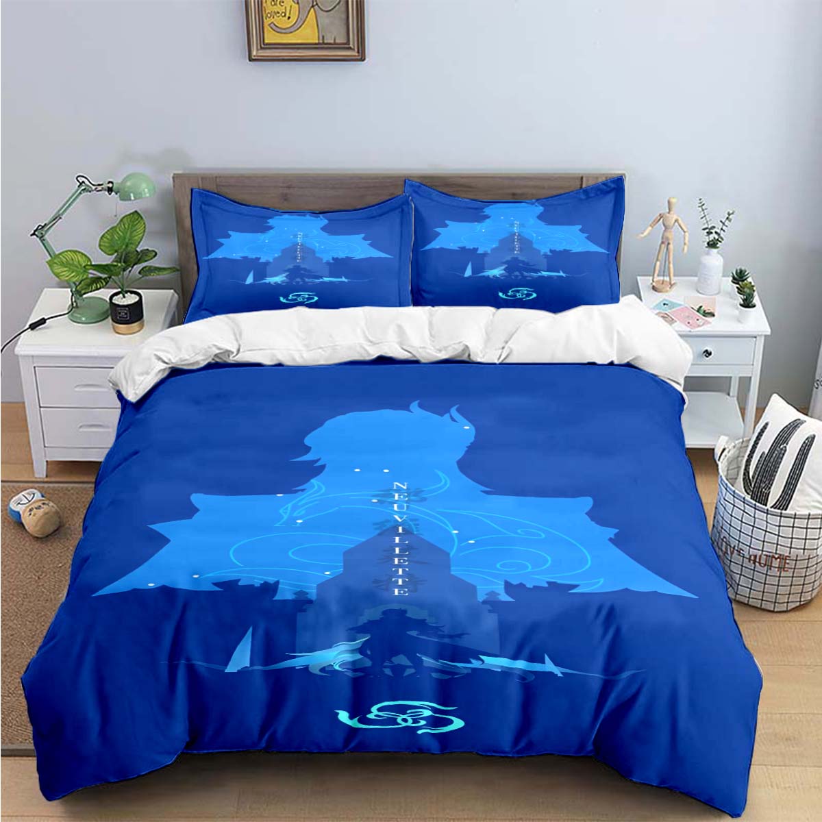 

Comforter Fashion Popular Game G-Genshin Elements Print Bedding Supplies Set Bed Comforter Set Bedding Set Luxury Gift Comforter (quilt)-EU Single(135*200cm)3pcs