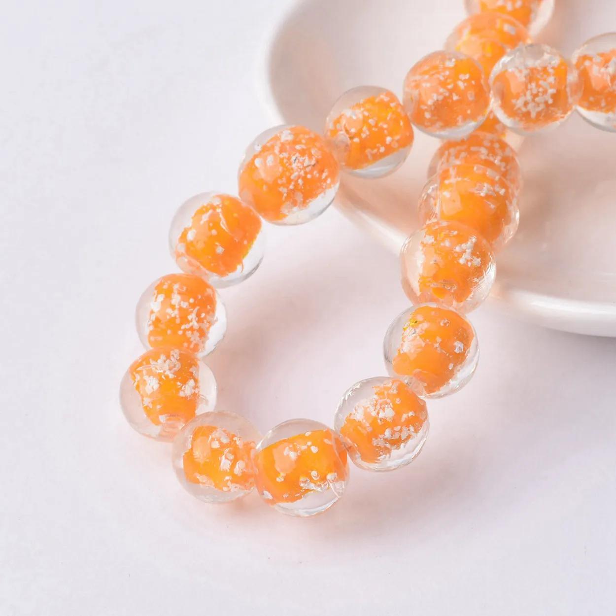 

10 шт. Круглые 10 мм Ручной работы Светящиеся Лэмпворк Стеклянные Свободные Бусины Для Изготовления Ювелирных Изделий Аксессуары DIY Ремесла Фурнитура 10mm-10pcs