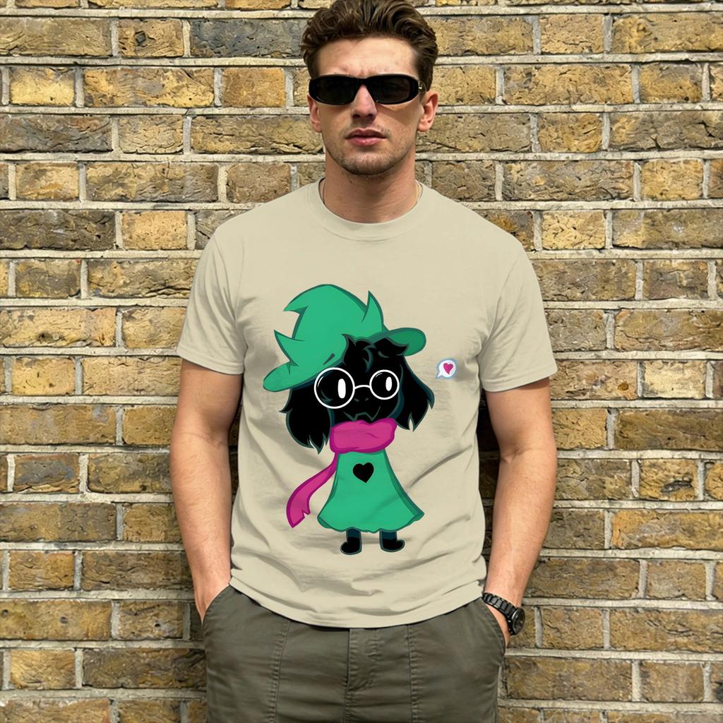 T-shirt Unisexe Deltarunes Ralsei Vêtements 100% Coton T-shirts Uniques à Manches Courtes et Col Rond Cadeau d'Anniversaire T-shirts