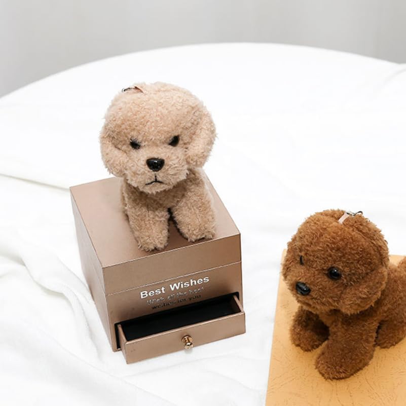 TENDYCOCO Teddy Keychain Plush Cute Fluffy Dog Mascot Pendant Bag Decoration Birthday Gift Toy,