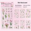 Sada samolepek na poznámkový blok Tulipán - PET Retro Plant Landscaping Decor
