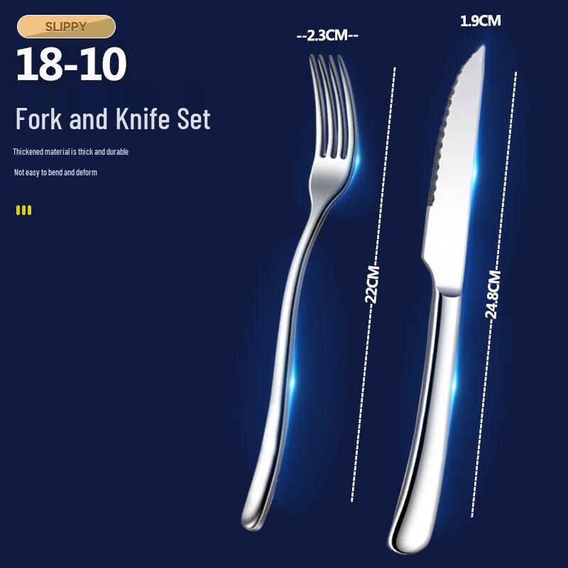ZISIZ 316/420 Stainless Steel Dinner Knife & Fork Set