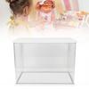 Clear   Display Case Plastic Display Box for Collectibles Doll Home Storage Organizing Toys Wood Base 14.3x8.7 .7in