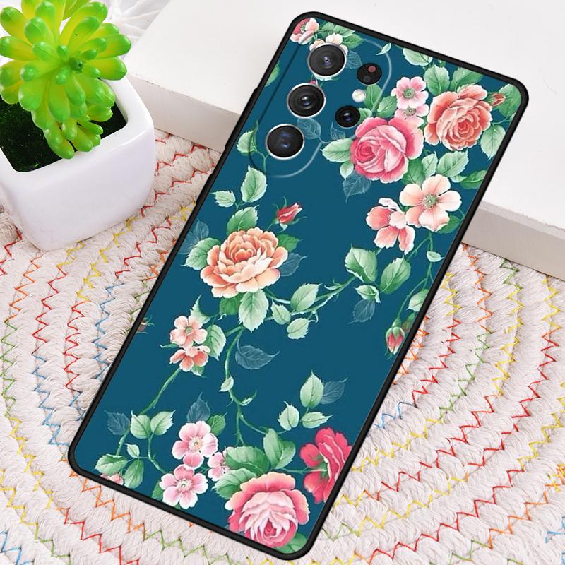 Floral Pattern Flower Phone Case for Samsung Galaxy Note 10 Pro S26 Ultra S23 S24 FE S25 S21 S22 PLUS Shockproof Cove