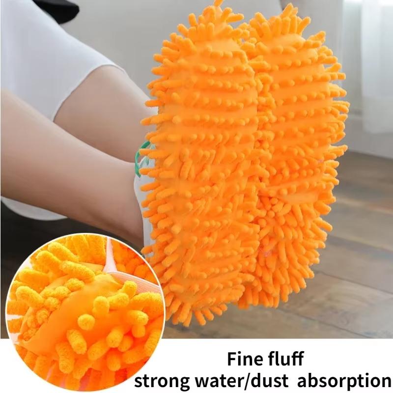 2 PAIA Pantofole Scarpe Multifunzione per Pulizia Polvere Pavimento Panno Scarpe Mop Pigro Casa Pavimento Lavabile Pulizia Microfibra Vestiti