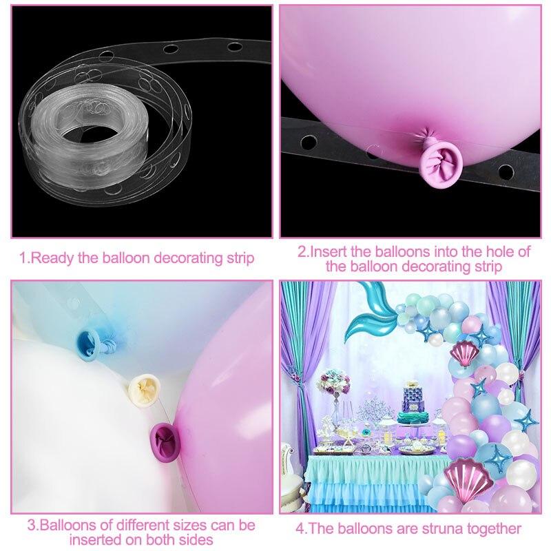 1Set Mermaid Tail Balloon Garland Arch Mermaid Theme Birthday Party Decorations Supplies Under the Sea Little Mermaid