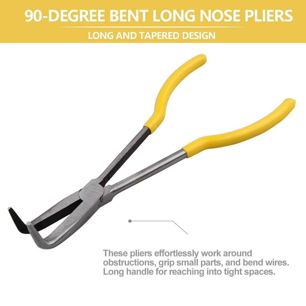 Straight Bent Tip Extra Long Nose Pliers 0/25/45/90 Degree Hand Removal Tools  Mechanics Tools