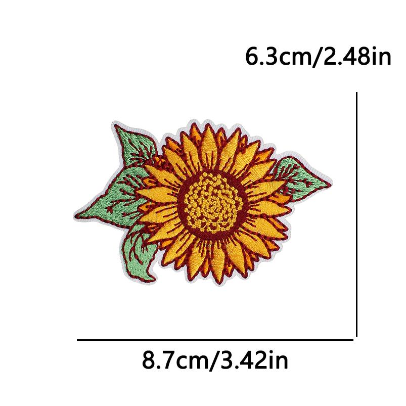 10pcs Lots Flower Letter Slogans Embroidery Patches Butterfly Iron On Patches For Clothing Chrysanthemum Book Sew Stickers 