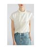 Chinese Style Silk Satin Mandarin Collar Blouse - Women's Summer Tie-Up Raglan Sleeve Top