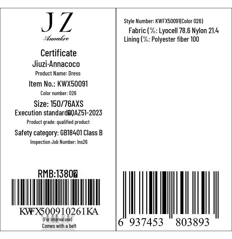 JIUZI Annaco Elegant Jacquard Lyocell-Blend Midi Dress