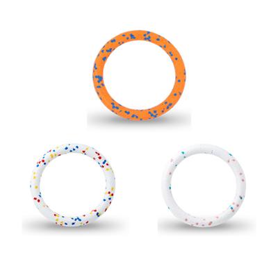 KR Pets jouet disque de traction pour chien ETPU durable 3 pièces, 1 set, trois couleurs primaires + macaron + orange bleu