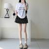 Black floral skirt women's summer new high waist thin small a word short skirt fluffy cake skirt