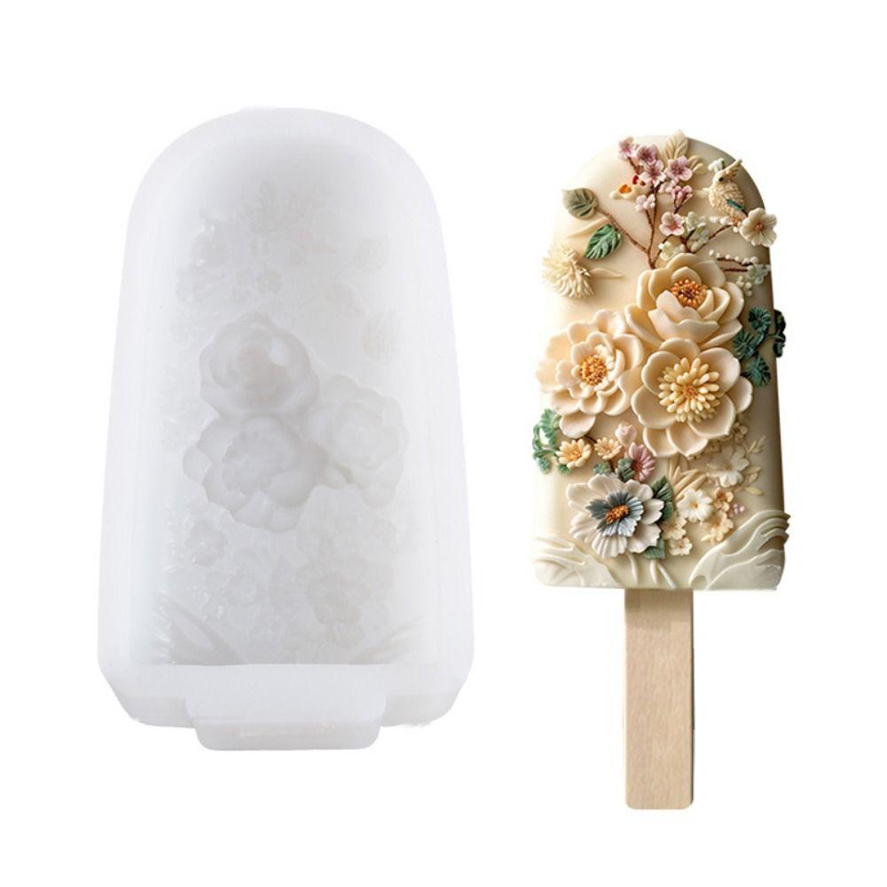 Silicone Popsicle Silicone Mold Soft Popsicle Ice Tray Ice Cube Mold  For Ice Cream Pudding Jelly