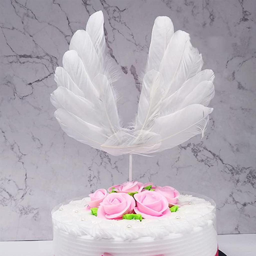 1pcs Angel Wing Cake Topper Decoration For Mother's Day Anniversary Birthday Party Wedding Baby Shower Birthday Party Favors