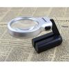 3X Folding Lamp Loupe Magnifier Reading Portable Handheld Illuminated Magnifying Glass with 2 LED Lights for Newspaper