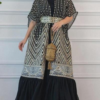 Conjunto de Chaleco Fruncido de Manga Murciélago y Cinturón Estampado de Moda Urbana Primavera/Verano 2023