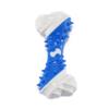 Blue Spiked Rubber Dog Chew Bone Toy – Durable Teeth Cleaning Puppy Dental Chew Toy