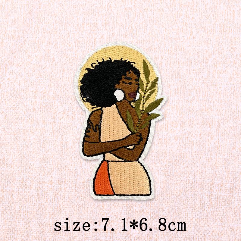 Black Girl Embroidery Patch Iron On Patches For Clothing Black Girl Magic Patches On Clothes DIY Sewing Ironing Patch Applique