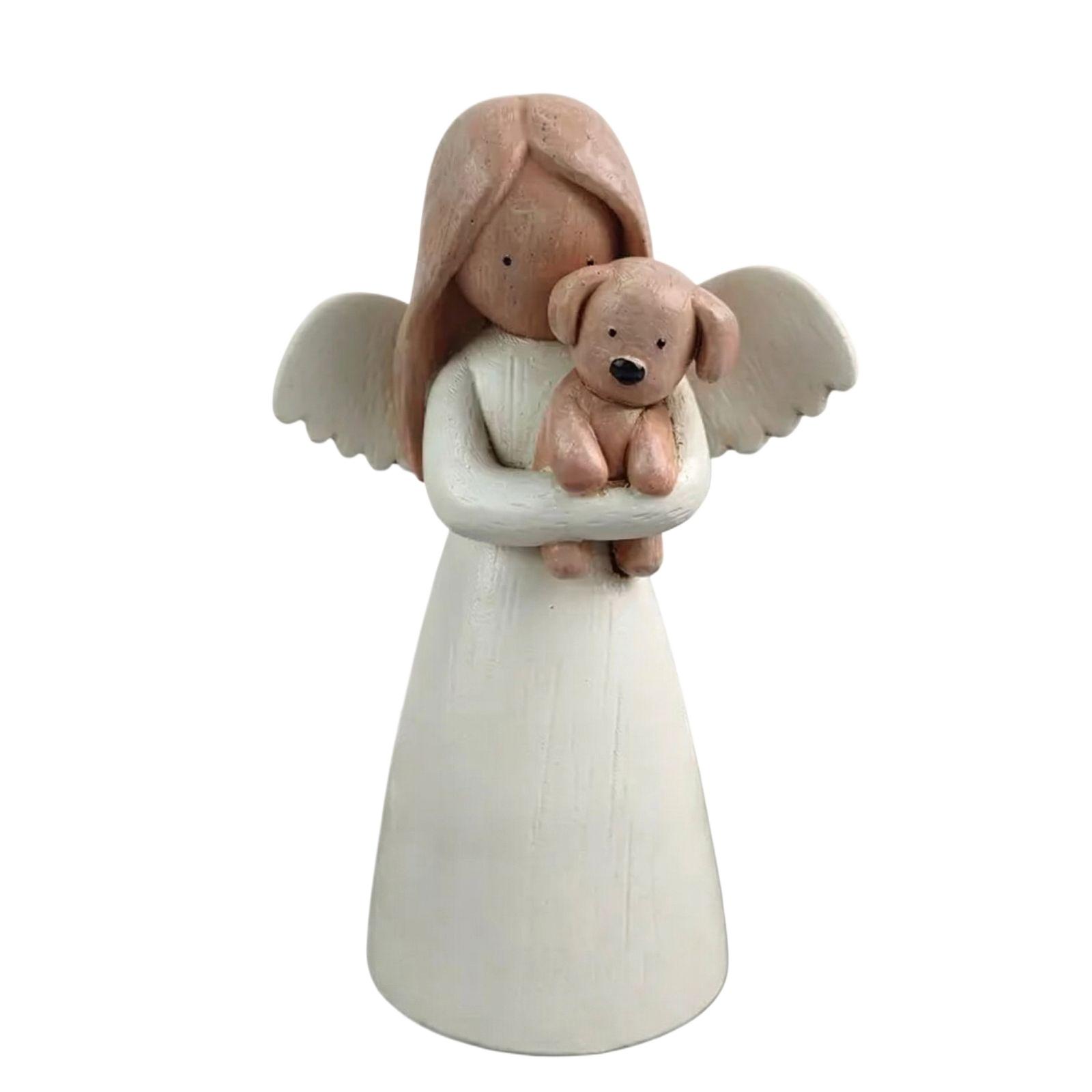 

Holding A Dog Resin Figurine, A Three-dimensional Creative Decorative Craft For And Bedroom. One Size