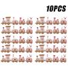 1-10PCS Small Christmas Train Decoration Cute Mini Ornament for Holiday Cake Topper Party Display and Festive Children Gift