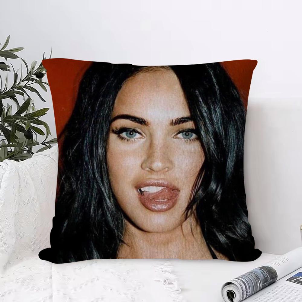 Cushion Cover Anti-dustmite Pillowcase Invisible Zipper Silky Short Plush Sofa Cushion Cover Weird Expression Doodle