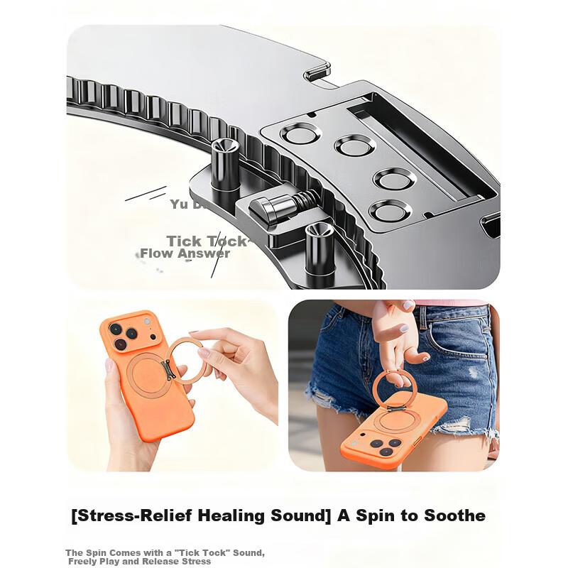 Coolmeng Pivot Case for iPhone 17 Pro Liquid Silicone Full-Cover Lens Protective Shockproof Skin-Friendly Magnetic Stand Premium Unisex
