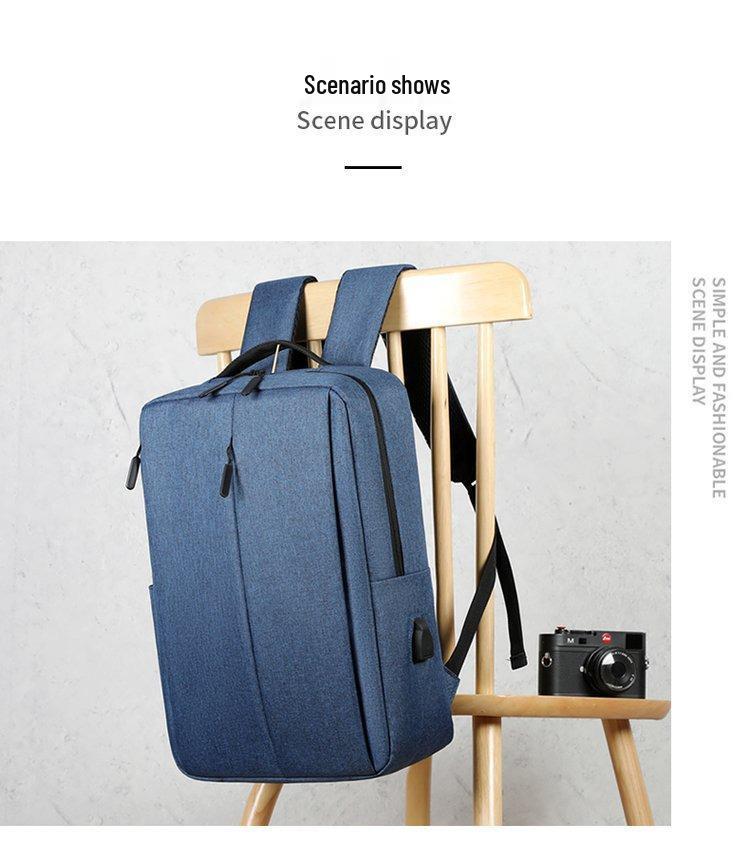 Men's Water-Resistant Casual Business Laptop Backpack with Large Capacity