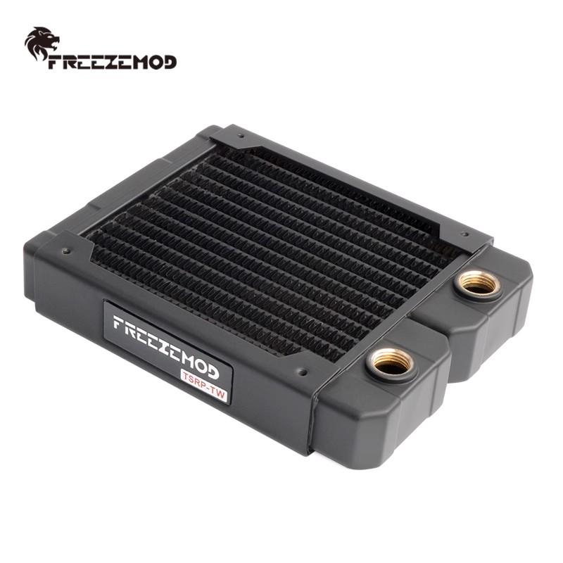

FREEZEMOD G1/4 29mm Thick Copper Radiator 120/240/360/480mm PC Water Cooling Rad. Row Heat Sink Cooler for 120mm Fan Black-120 radiator