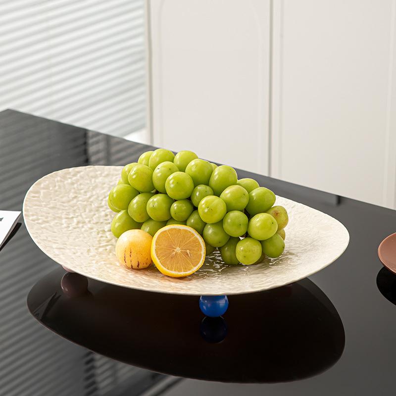 Light Luxury New Fruit Plate Living Room Tea Table High Beauty Dried Tray Home Use And Outdoor Exquisite Snack Display Plate