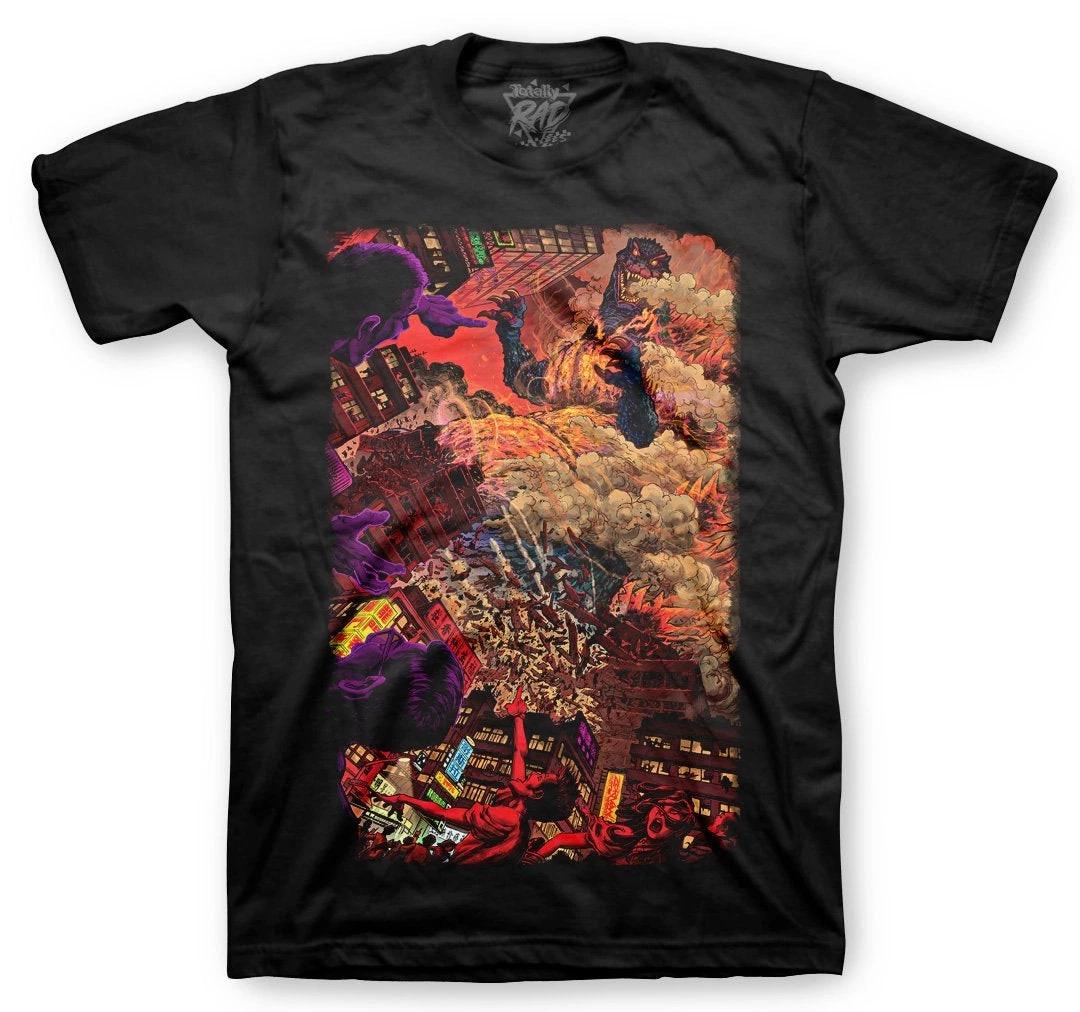 Godzilla burning_zornow tshirt reprint_ vintage movie tshirt S