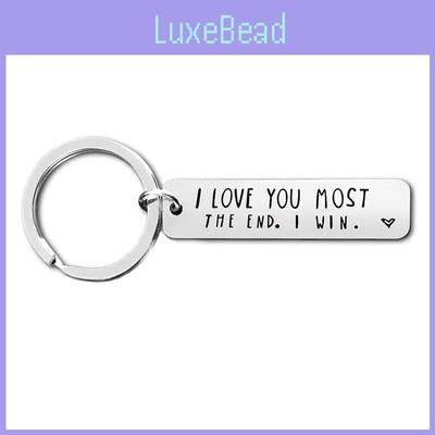 Elegant I Love You More The End Stainless Steel Keychain Thoughtful Gift For Loved Ones