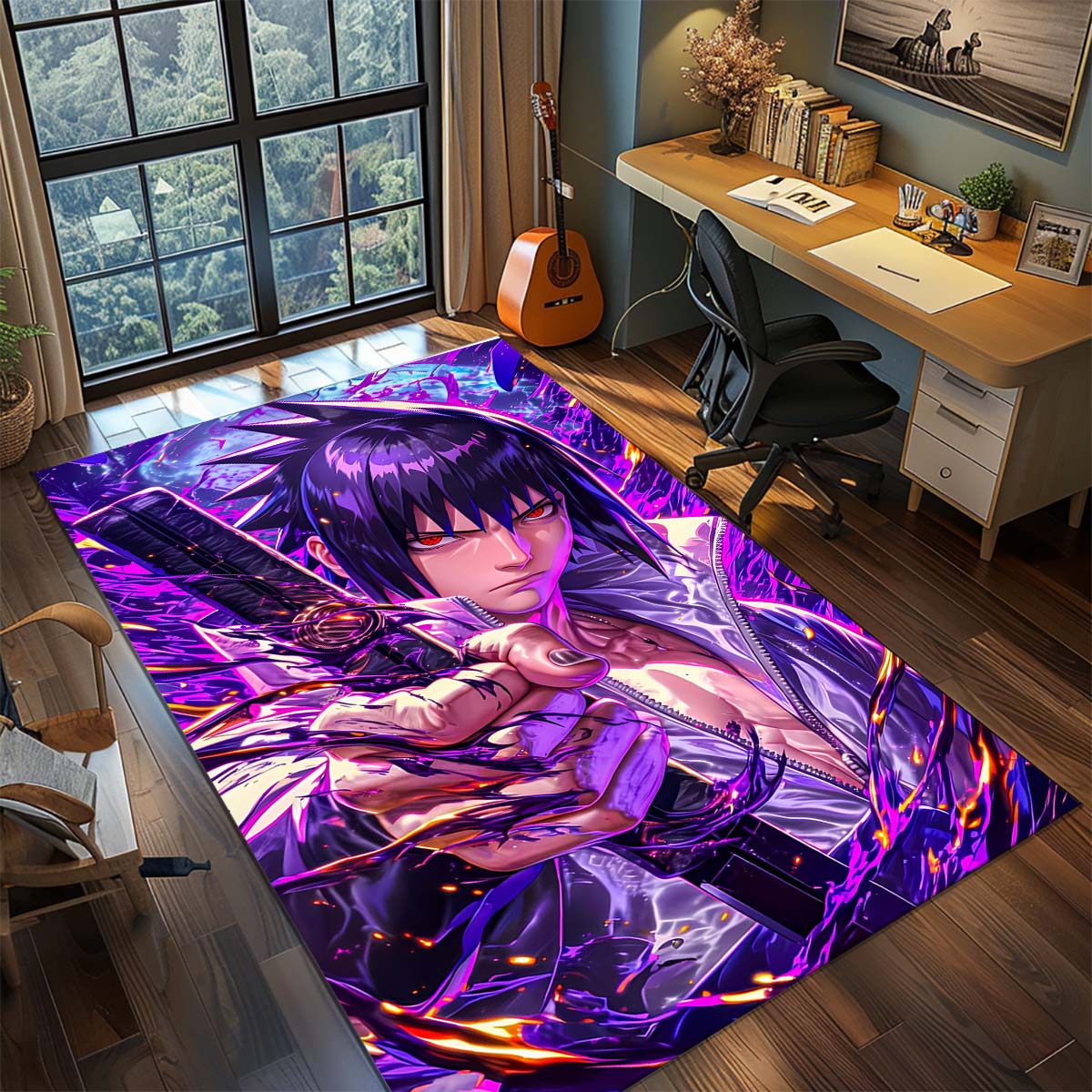 

Naruto Anime Rug Carpet Large Area Rug Non Slip Washable Floor Mat Gamer Room Bedroom Home Decor 60x90cm