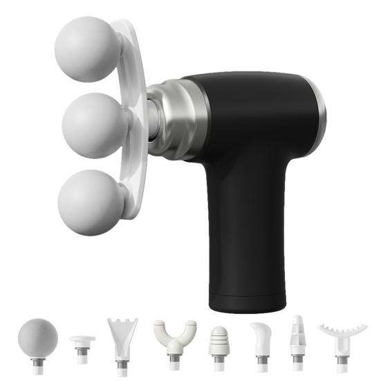 

Fascia Massager with 9 Interchangeable Heads Deep Tissue Massager Low Noise Neck And Shoulder Massager for Pain Relief Office Gym Gifts чёрный