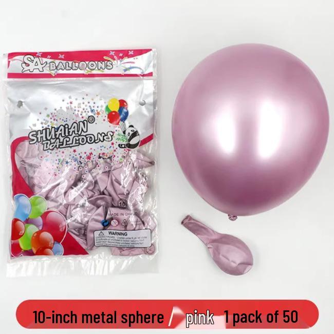 Shuai An Metallic Chrome Balloons: Gold, Silver, Blue, Green, Purple - 5", 10", 18", 36" Round Latex Party Decorations